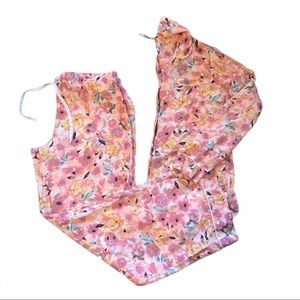 Gilligan & O’Malley pink floral pj set size S